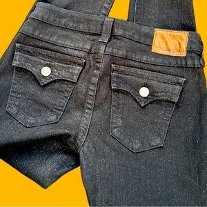 ▶️ TRUE RELIGION ◀️ Gold Sparkle Black Jeans.